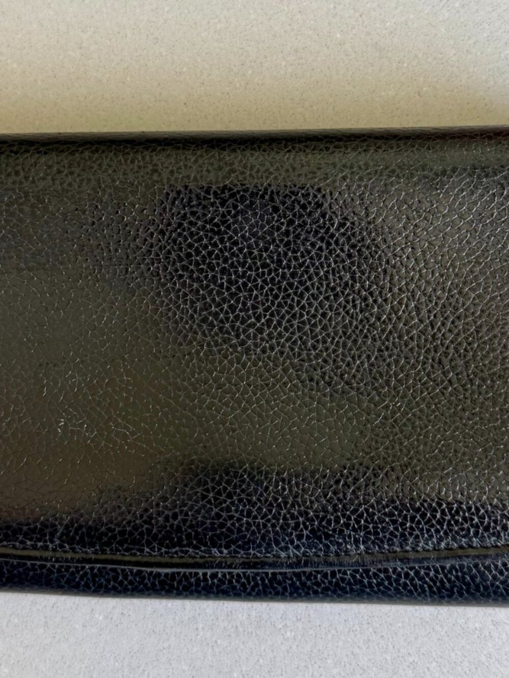 Vintage Coach Black Leather Wallet Made in Italy Kiss Lock Coin Purse - Picture 2 of 10
